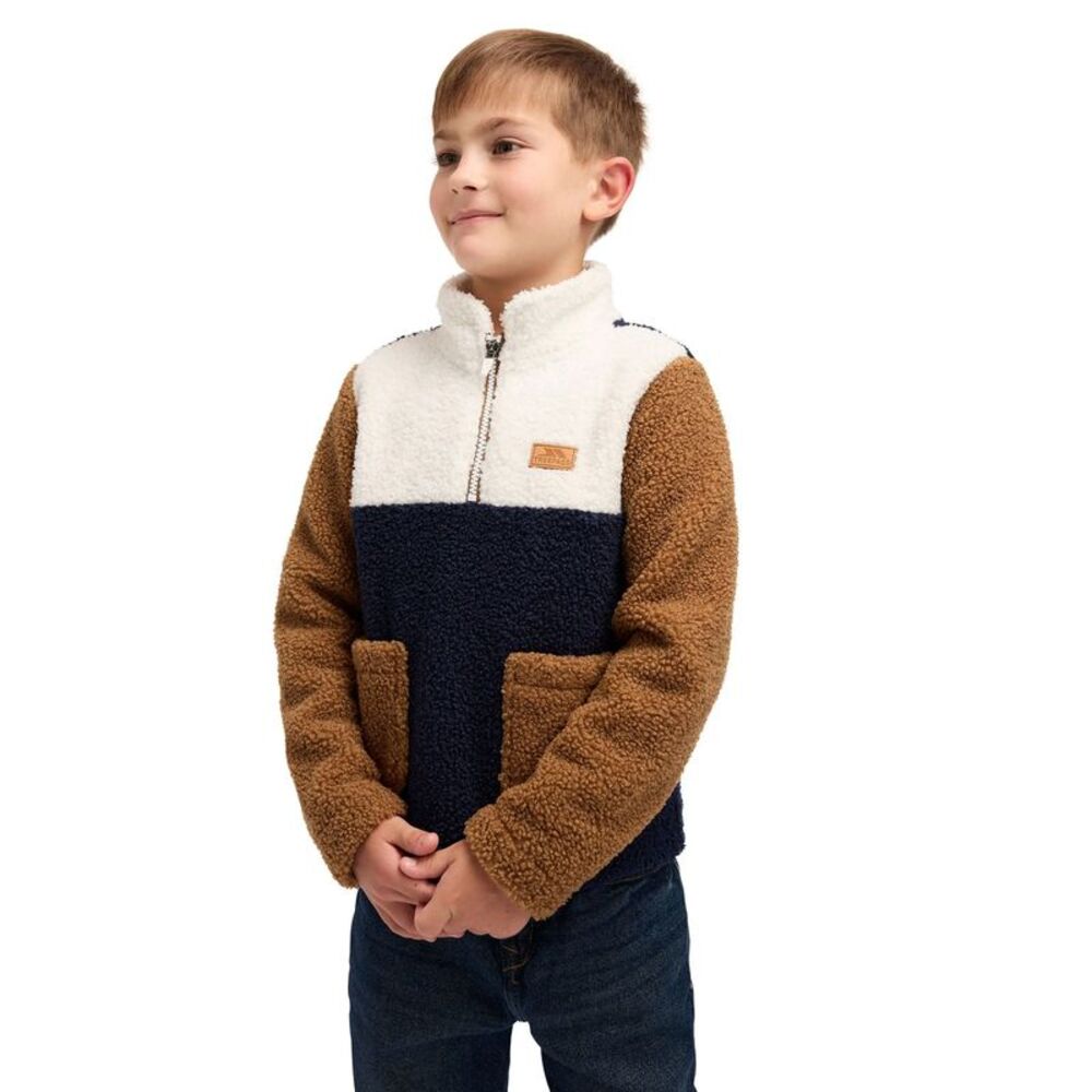 Trespass Childrens/Kids Mitta Colour Block Fleece Top / Navy - Picture 3 of 8